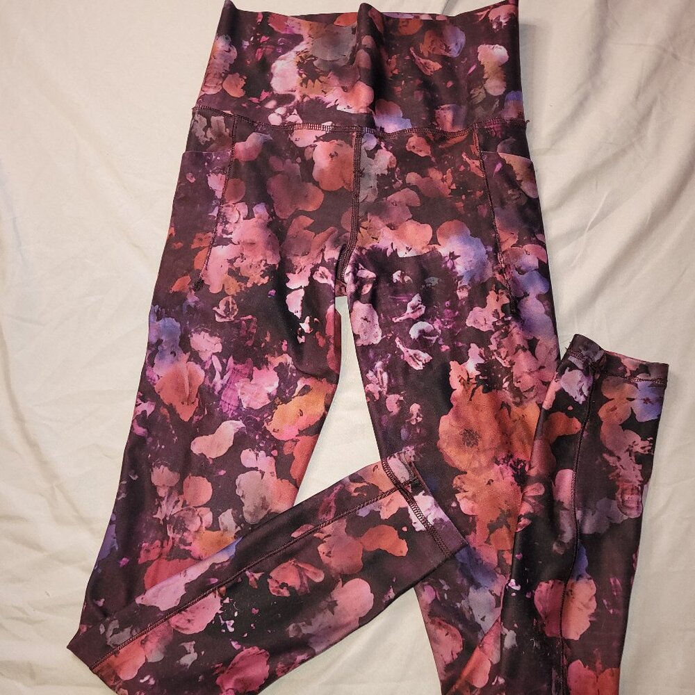 Athleta Women’s XSMALL Salutation Stash Pocket II Floral Leggings